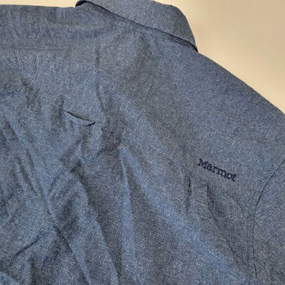 Marmot Long Sleeve Button Down Fishing Vented XL Navy Blue - Picture 10 of 12